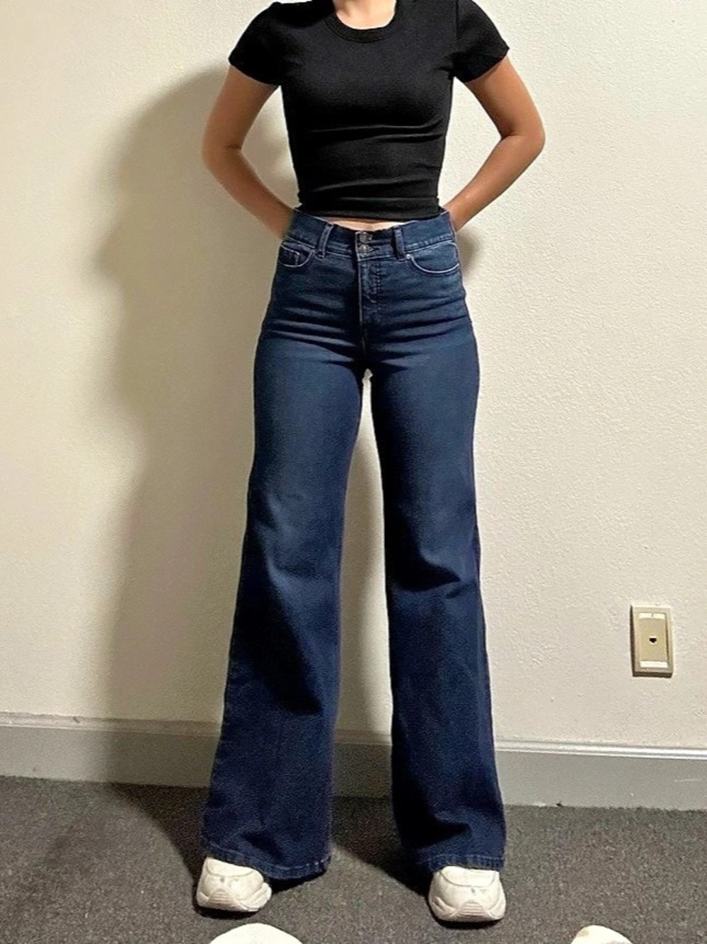 Sofia Jeans by Sofia Vergara Margot Wide Leg High Rise Jeans Blue Size 2